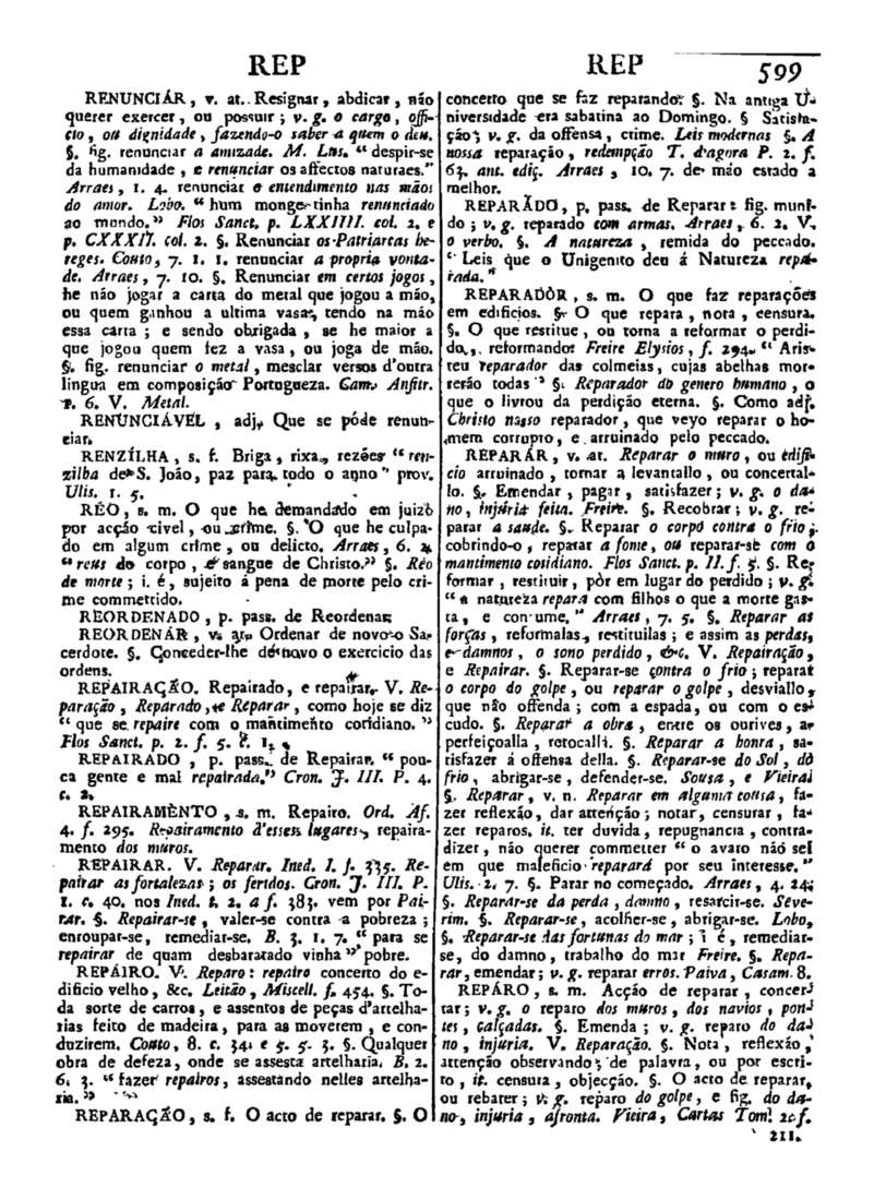 Página 1409_Diccionario da lingua portugueza - recompilado dos vocabularios impressos ate agora, e nesta segunda edição novamente emendado e muito acrescentado, por ANTONIO DE MORAES SILVA
