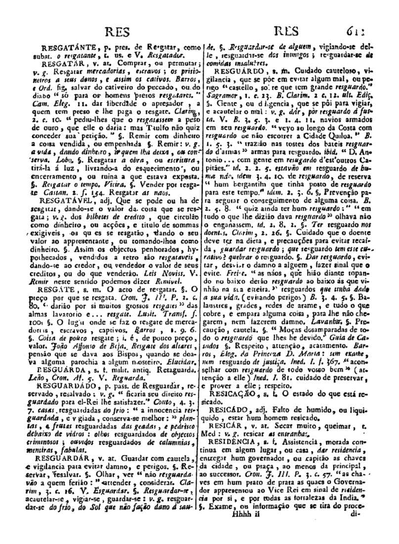 Página 1421_Diccionario da lingua portugueza - recompilado dos vocabularios impressos ate agora, e nesta segunda edição novamente emendado e muito acrescentado, por ANTONIO DE MORAES SILVA