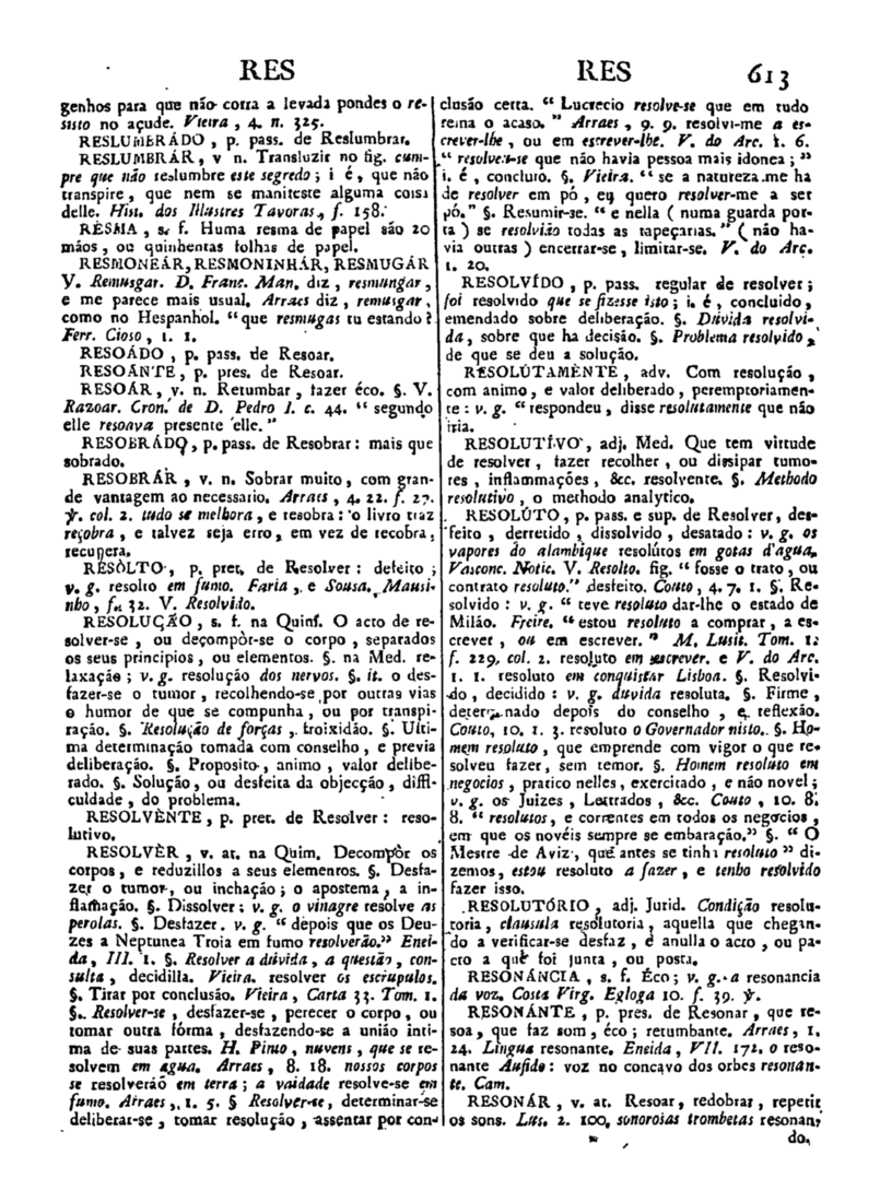Página 1423_Diccionario da lingua portugueza - recompilado dos vocabularios impressos ate agora, e nesta segunda edição novamente emendado e muito acrescentado, por ANTONIO DE MORAES SILVA