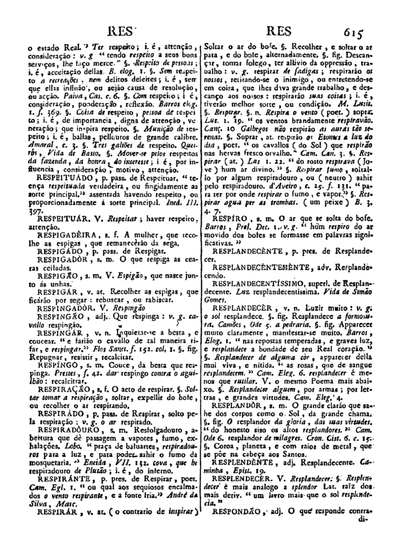 Página 1425_Diccionario da lingua portugueza - recompilado dos vocabularios impressos ate agora, e nesta segunda edição novamente emendado e muito acrescentado, por ANTONIO DE MORAES SILVA