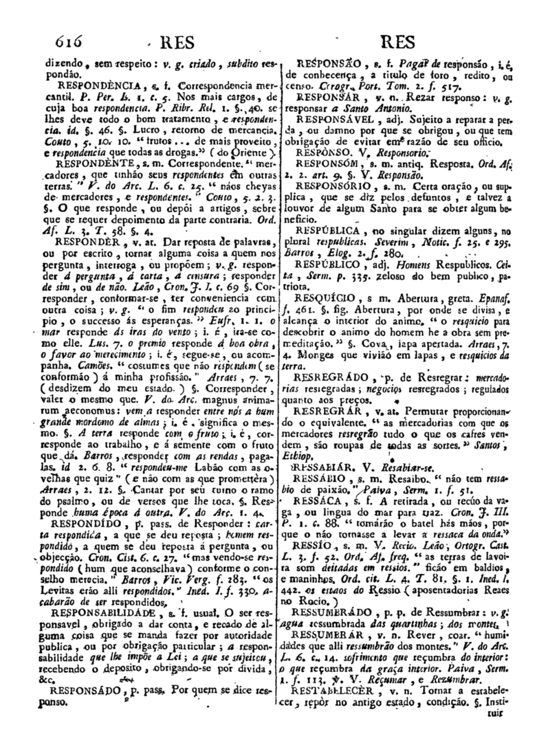 Página 1426_Diccionario da lingua portugueza - recompilado dos vocabularios impressos ate agora, e nesta segunda edição novamente emendado e muito acrescentado, por ANTONIO DE MORAES SILVA