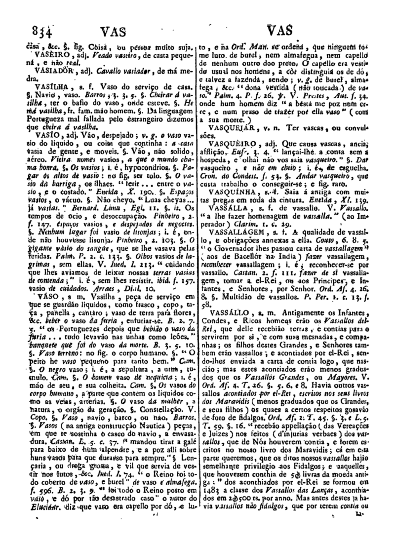 Página 1644_Diccionario da lingua portugueza - recompilado dos vocabularios impressos ate agora, e nesta segunda edição novamente emendado e muito acrescentado, por ANTONIO DE MORAES SILVA