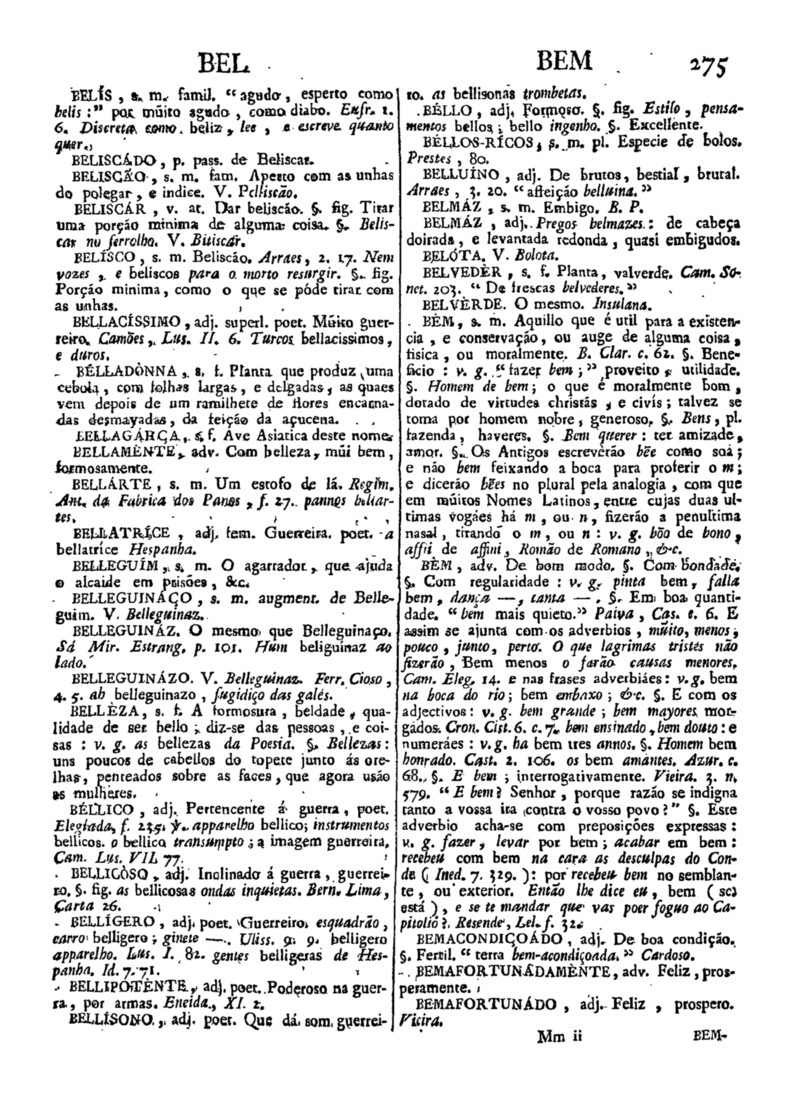 Página 275_Diccionario da lingua portugueza - recompilado dos vocabularios impressos ate agora, e nesta segunda edição novamente emendado e muito acrescentado, por ANTONIO DE MORAES SILVA