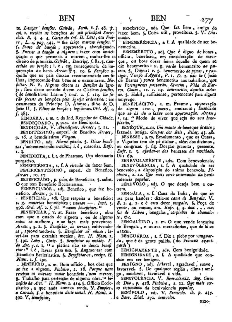 Página 277_Diccionario da lingua portugueza - recompilado dos vocabularios impressos ate agora, e nesta segunda edição novamente emendado e muito acrescentado, por ANTONIO DE MORAES SILVA