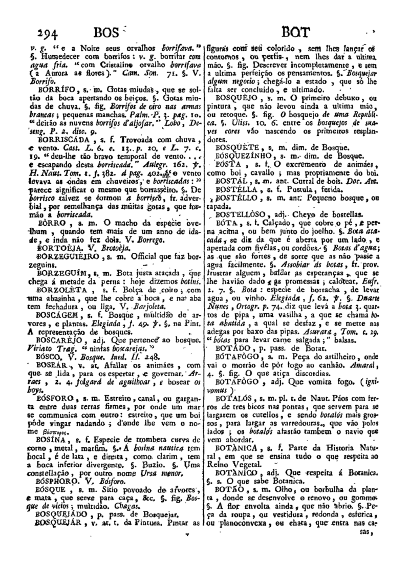 Página 294_Diccionario da lingua portugueza - recompilado dos vocabularios impressos ate agora, e nesta segunda edição novamente emendado e muito acrescentado, por ANTONIO DE MORAES SILVA
