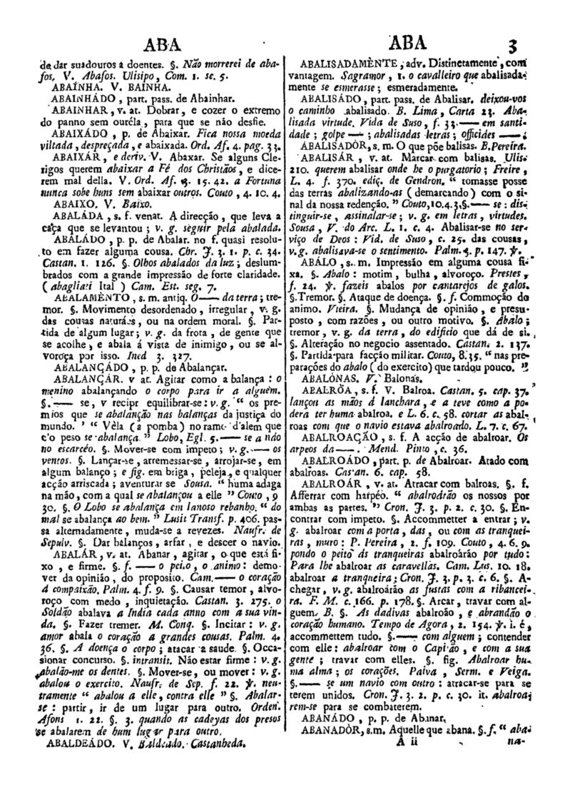 Página 3_Diccionario da lingua portugueza - recompilado dos vocabularios impressos ate agora, e nesta segunda edição novamente emendado e muito acrescentado, por ANTONIO DE MORAES SILVA