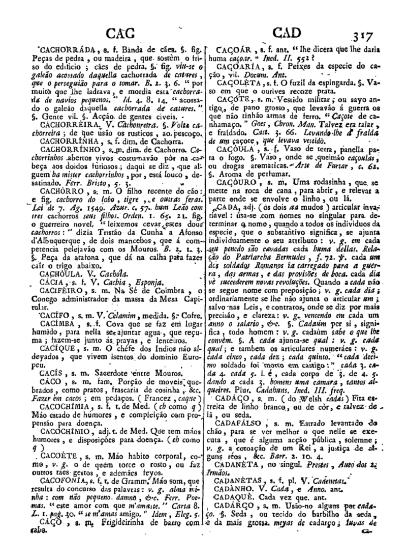 Página 317_Diccionario da lingua portugueza - recompilado dos vocabularios impressos ate agora, e nesta segunda edição novamente emendado e muito acrescentado, por ANTONIO DE MORAES SILVA