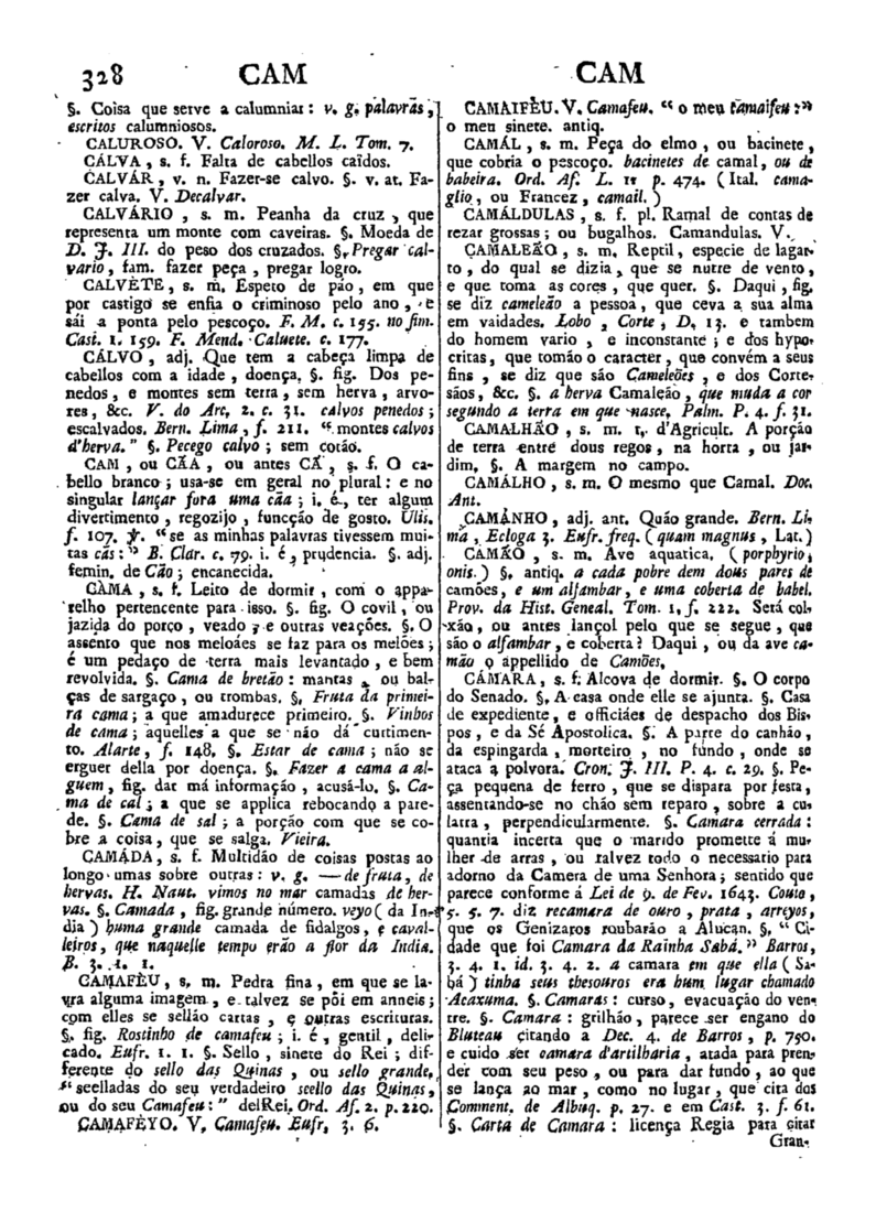Página 328_Diccionario da lingua portugueza - recompilado dos vocabularios impressos ate agora, e nesta segunda edição novamente emendado e muito acrescentado, por ANTONIO DE MORAES SILVA