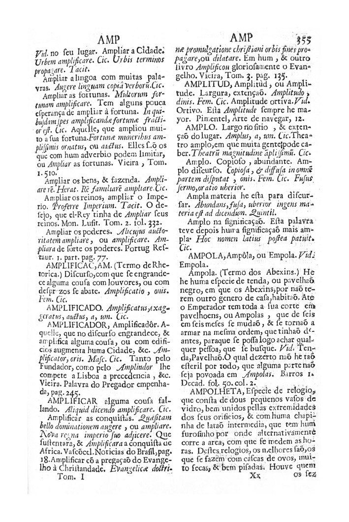 Página 345_VOCABULARIO PORTUGUEZ & LATINO, aulico, anatomico, architectonico...
