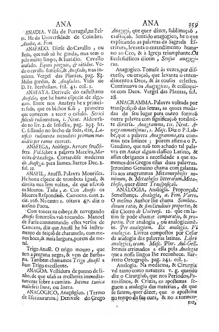 Página 349_VOCABULARIO PORTUGUEZ & LATINO, aulico, anatomico, architectonico...