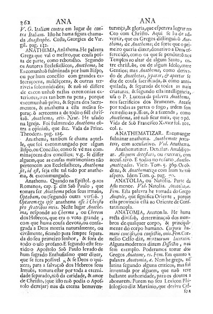 Página 352_VOCABULARIO PORTUGUEZ & LATINO, aulico, anatomico, architectonico...