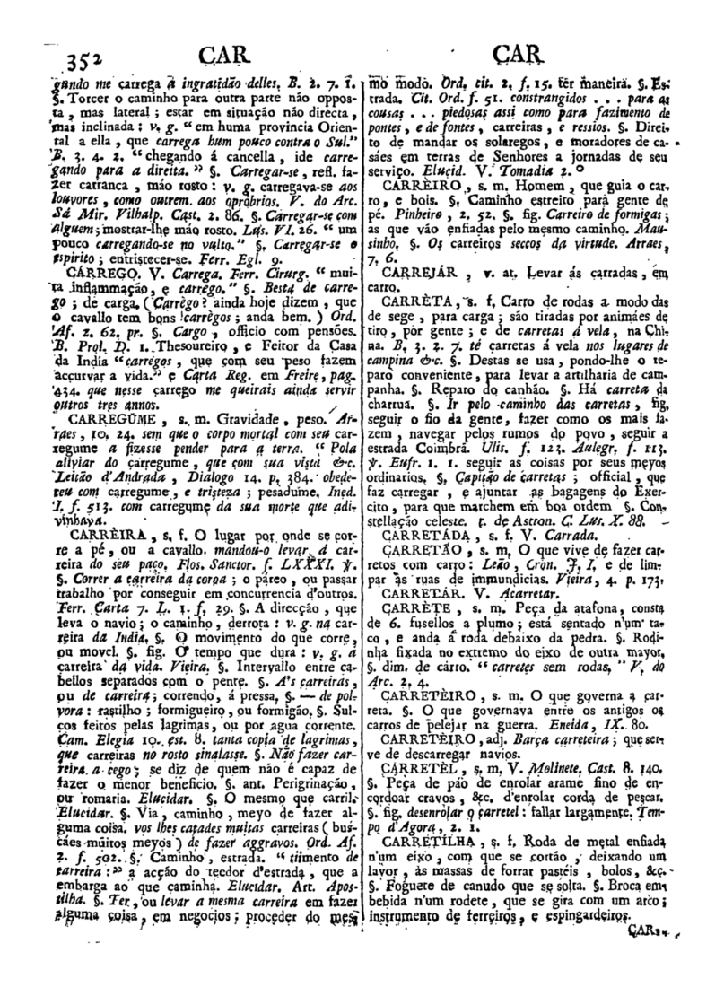 Página 352_Diccionario da lingua portugueza - recompilado dos vocabularios impressos ate agora, e nesta segunda edição novamente emendado e muito acrescentado, por ANTONIO DE MORAES SILVA