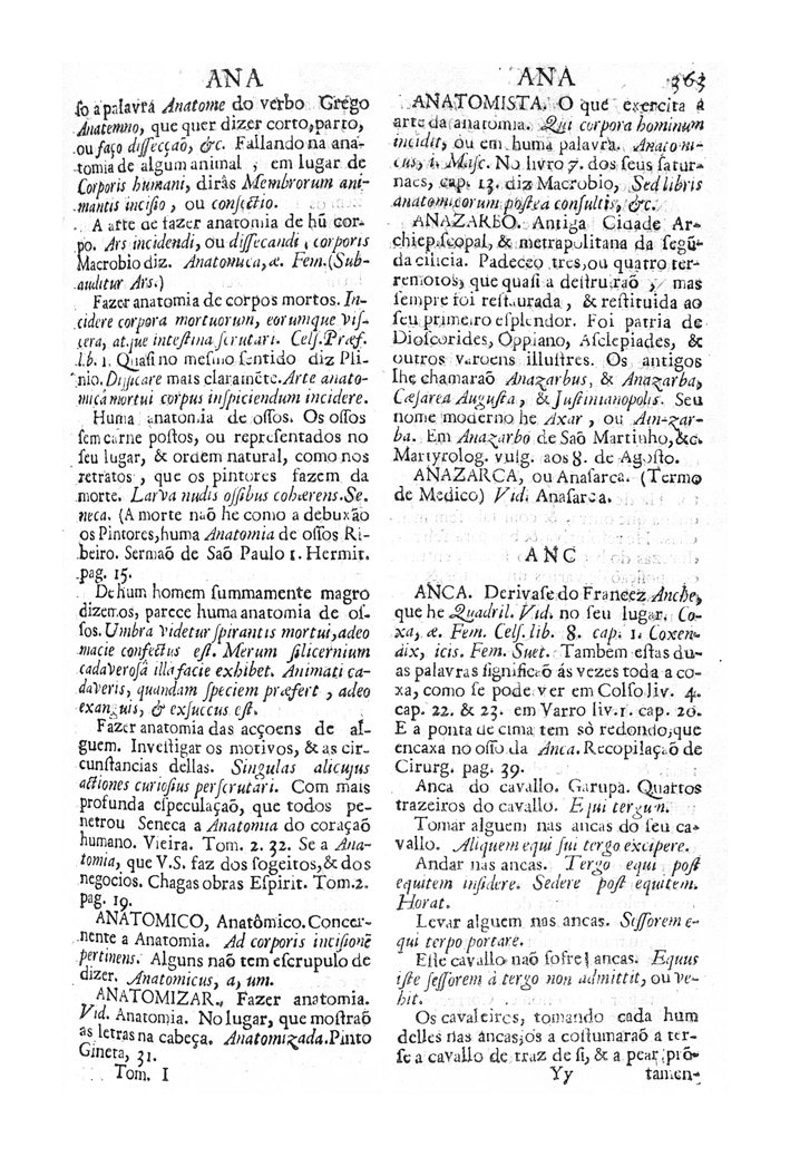 Página 353_VOCABULARIO PORTUGUEZ & LATINO, aulico, anatomico, architectonico...