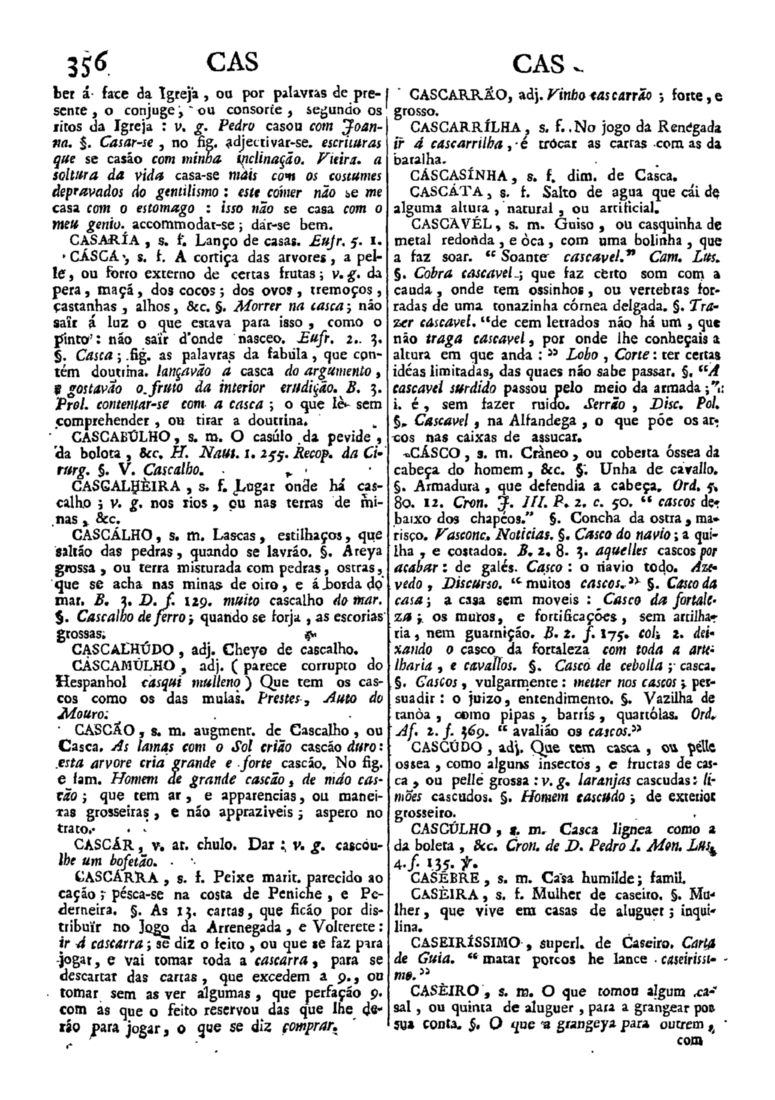 Página 356_Diccionario da lingua portugueza - recompilado dos vocabularios impressos ate agora, e nesta segunda edição novamente emendado e muito acrescentado, por ANTONIO DE MORAES SILVA