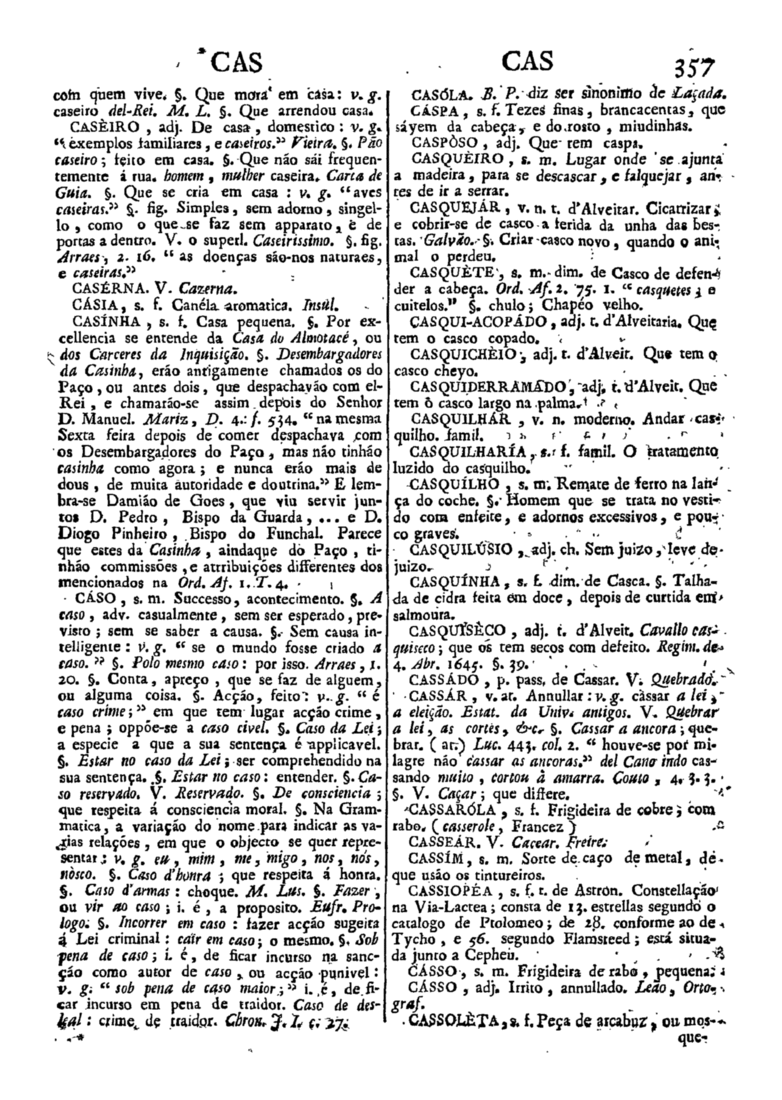 Página 357_Diccionario da lingua portugueza - recompilado dos vocabularios impressos ate agora, e nesta segunda edição novamente emendado e muito acrescentado, por ANTONIO DE MORAES SILVA