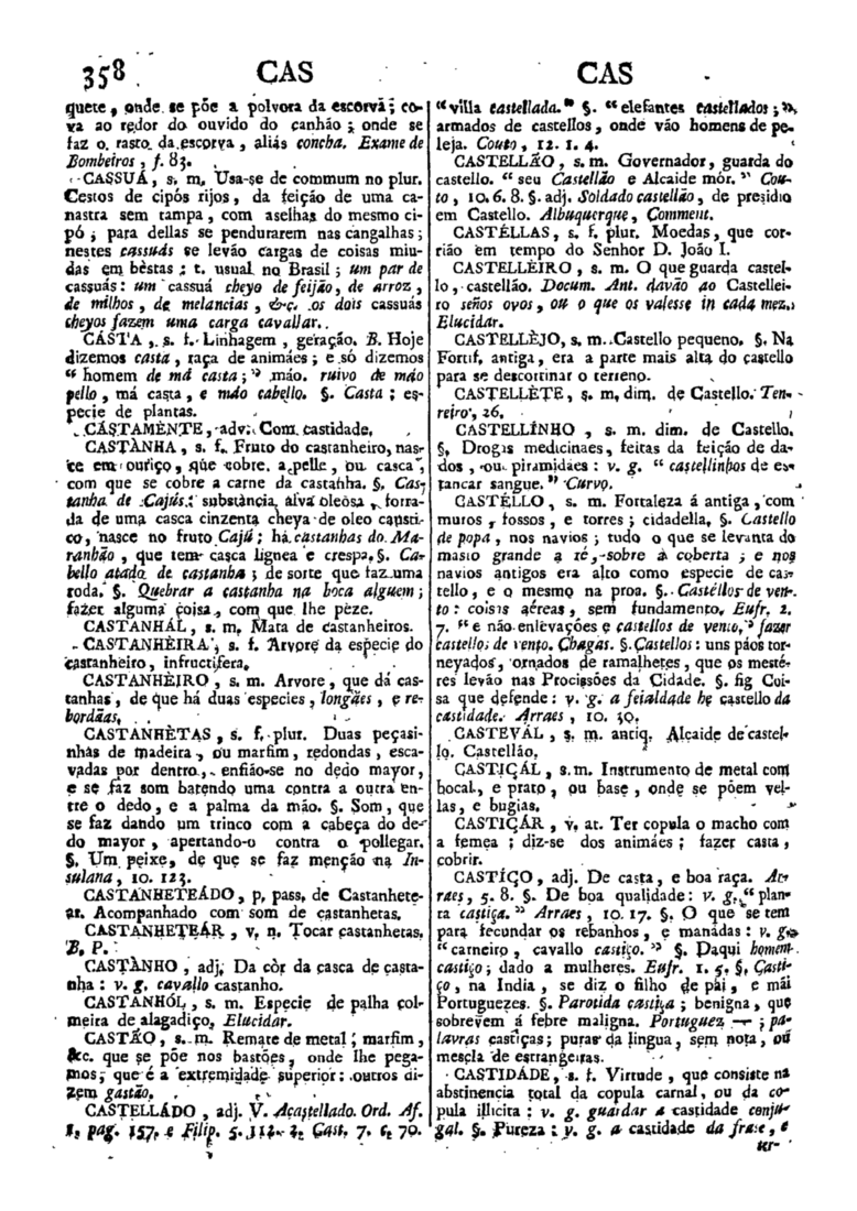 Página 358_Diccionario da lingua portugueza - recompilado dos vocabularios impressos ate agora, e nesta segunda edição novamente emendado e muito acrescentado, por ANTONIO DE MORAES SILVA