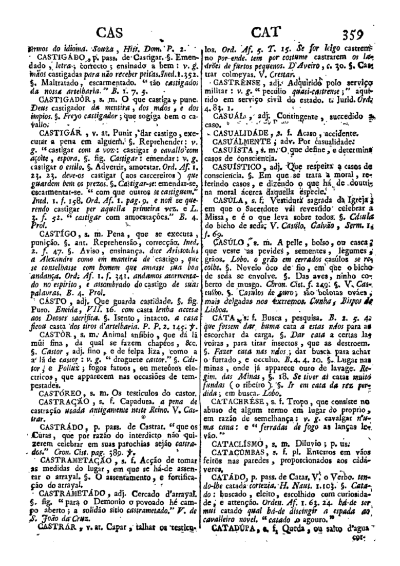 Página 359_Diccionario da lingua portugueza - recompilado dos vocabularios impressos ate agora, e nesta segunda edição novamente emendado e muito acrescentado, por ANTONIO DE MORAES SILVA