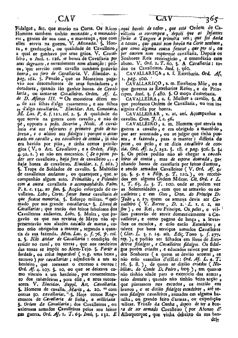 Página 365_Diccionario da lingua portugueza - recompilado dos vocabularios impressos ate agora, e nesta segunda edição novamente emendado e muito acrescentado, por ANTONIO DE MORAES SILVA