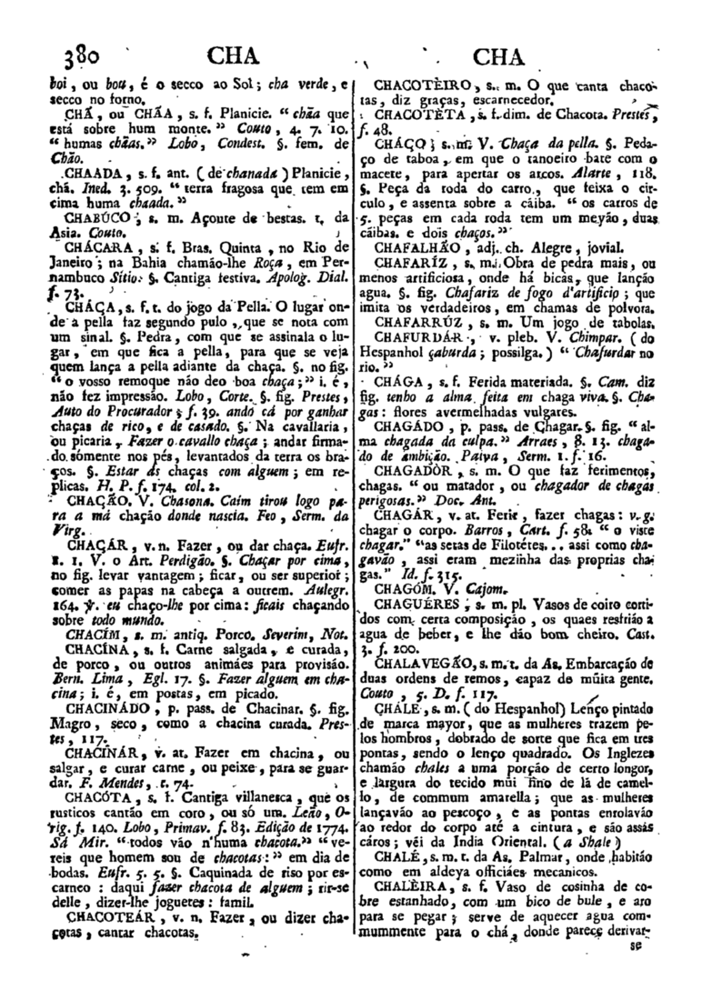 Página 380_Diccionario da lingua portugueza - recompilado dos vocabularios impressos ate agora, e nesta segunda edição novamente emendado e muito acrescentado, por ANTONIO DE MORAES SILVA