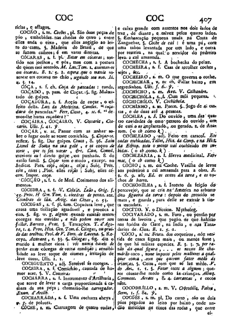 Página 407_Diccionario da lingua portugueza - recompilado dos vocabularios impressos ate agora, e nesta segunda edição novamente emendado e muito acrescentado, por ANTONIO DE MORAES SILVA