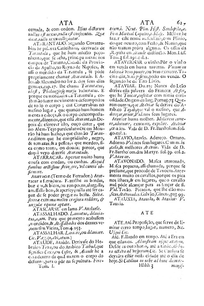 Página 585_VOCABULARIO PORTUGUEZ & LATINO, aulico, anatomico, architectonico...