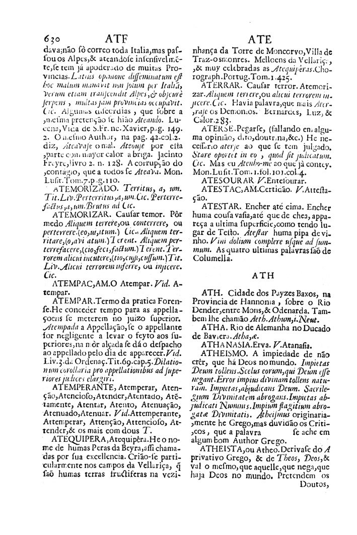 Página 588_VOCABULARIO PORTUGUEZ & LATINO, aulico, anatomico, architectonico...