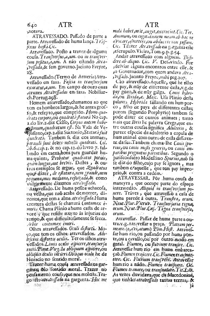 Página 598_VOCABULARIO PORTUGUEZ & LATINO, aulico, anatomico, architectonico...