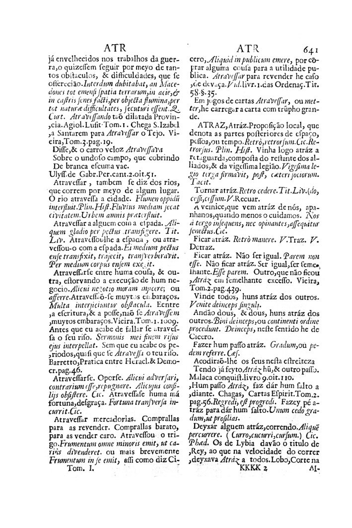 Página 599_VOCABULARIO PORTUGUEZ & LATINO, aulico, anatomico, architectonico...