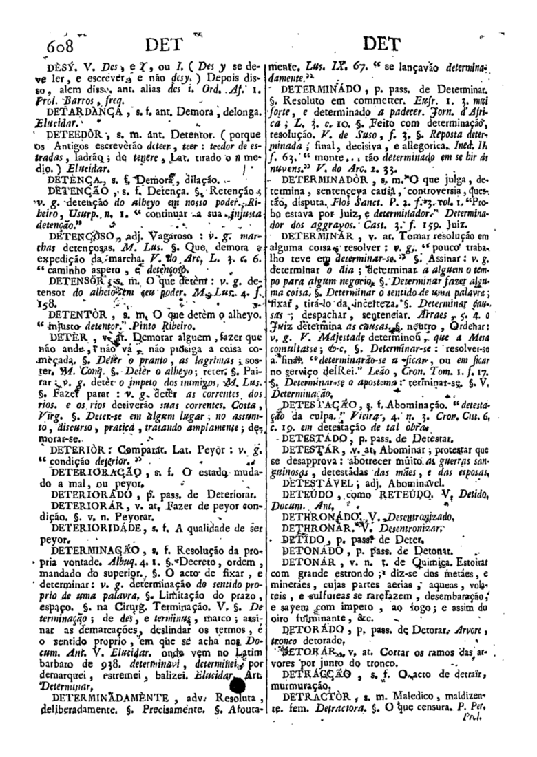 Página 608_Diccionario da lingua portugueza - recompilado dos vocabularios impressos ate agora, e nesta segunda edição novamente emendado e muito acrescentado, por ANTONIO DE MORAES SILVA