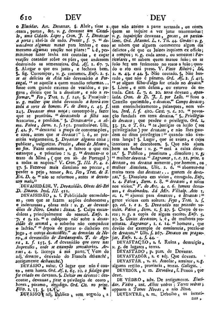 Página 610_Diccionario da lingua portugueza - recompilado dos vocabularios impressos ate agora, e nesta segunda edição novamente emendado e muito acrescentado, por ANTONIO DE MORAES SILVA