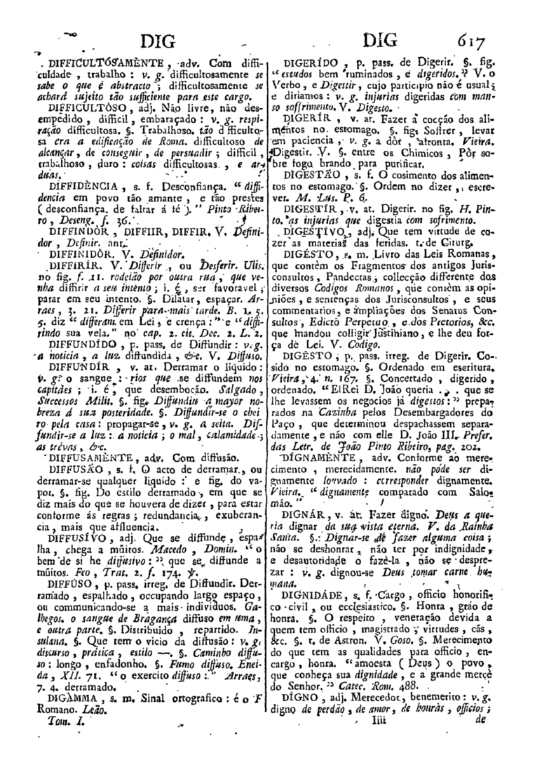 Página 617_Diccionario da lingua portugueza - recompilado dos vocabularios impressos ate agora, e nesta segunda edição novamente emendado e muito acrescentado, por ANTONIO DE MORAES SILVA