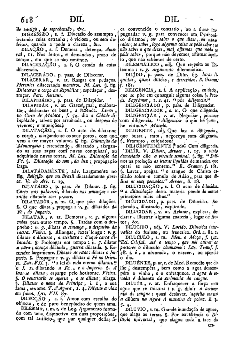 Página 618_Diccionario da lingua portugueza - recompilado dos vocabularios impressos ate agora, e nesta segunda edição novamente emendado e muito acrescentado, por ANTONIO DE MORAES SILVA