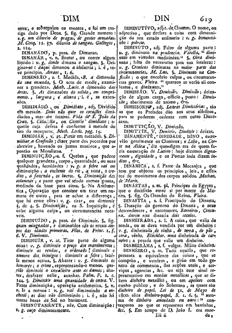 Página 619_Diccionario da lingua portugueza - recompilado dos vocabularios impressos ate agora, e nesta segunda edição novamente emendado e muito acrescentado, por ANTONIO DE MORAES SILVA