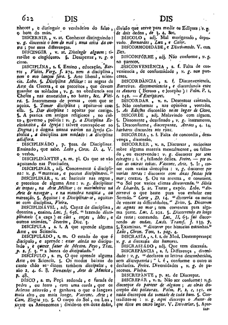 Página 622_Diccionario da lingua portugueza - recompilado dos vocabularios impressos ate agora, e nesta segunda edição novamente emendado e muito acrescentado, por ANTONIO DE MORAES SILVA