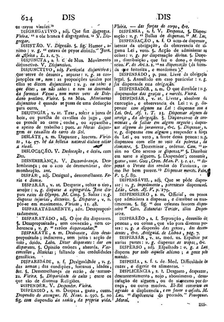 Página 624_Diccionario da lingua portugueza - recompilado dos vocabularios impressos ate agora, e nesta segunda edição novamente emendado e muito acrescentado, por ANTONIO DE MORAES SILVA