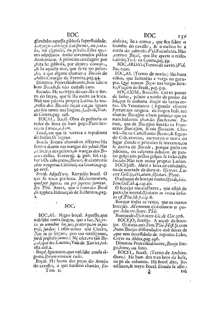 Página 893_VOCABULARIO PORTUGUEZ & LATINO, aulico, anatomico, architectonico...