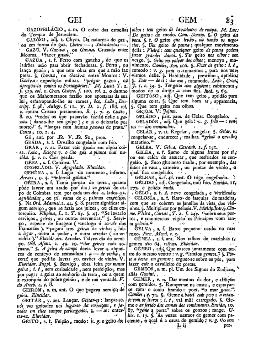Página 893_Diccionario da lingua portugueza - recompilado dos vocabularios impressos ate agora, e nesta segunda edição novamente emendado e muito acrescentado, por ANTONIO DE MORAES SILVA