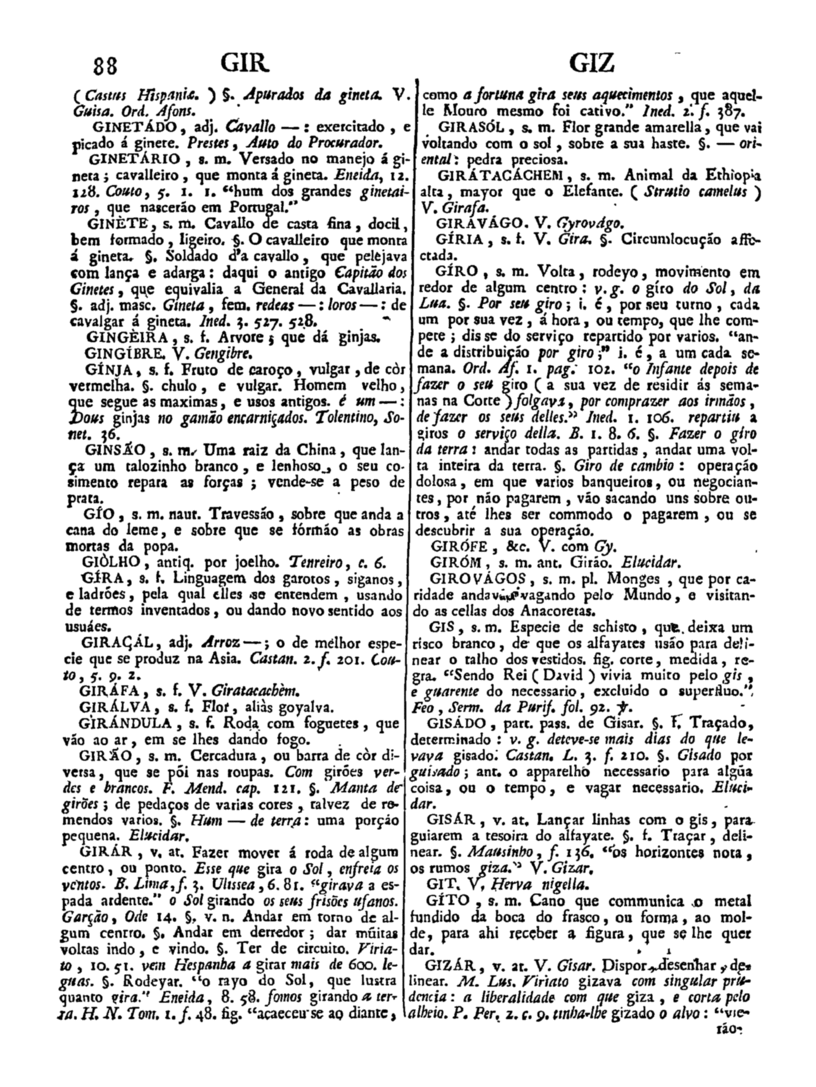 Página 898_Diccionario da lingua portugueza - recompilado dos vocabularios impressos ate agora, e nesta segunda edição novamente emendado e muito acrescentado, por ANTONIO DE MORAES SILVA