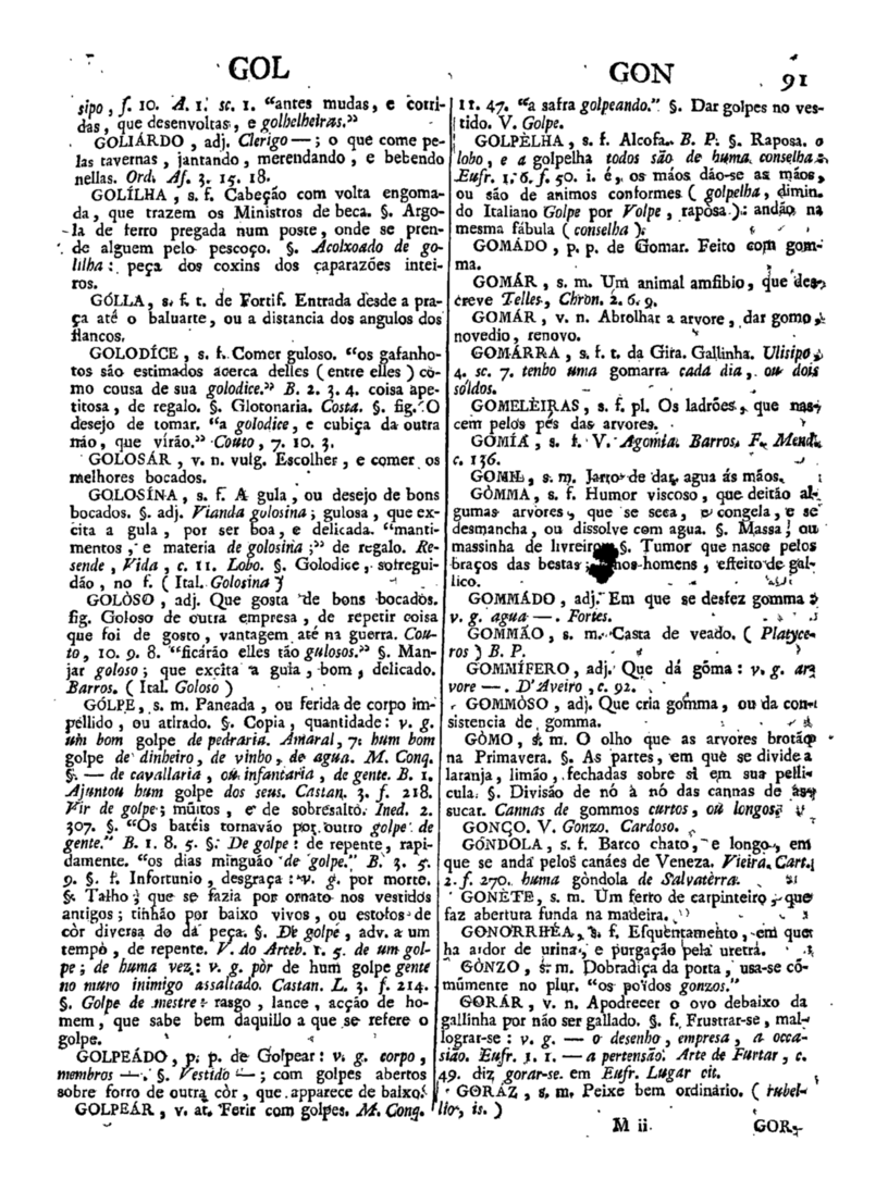 Página 901_Diccionario da lingua portugueza - recompilado dos vocabularios impressos ate agora, e nesta segunda edição novamente emendado e muito acrescentado, por ANTONIO DE MORAES SILVA