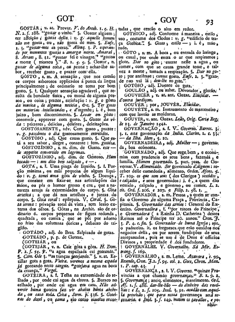 Página 903_Diccionario da lingua portugueza - recompilado dos vocabularios impressos ate agora, e nesta segunda edição novamente emendado e muito acrescentado, por ANTONIO DE MORAES SILVA