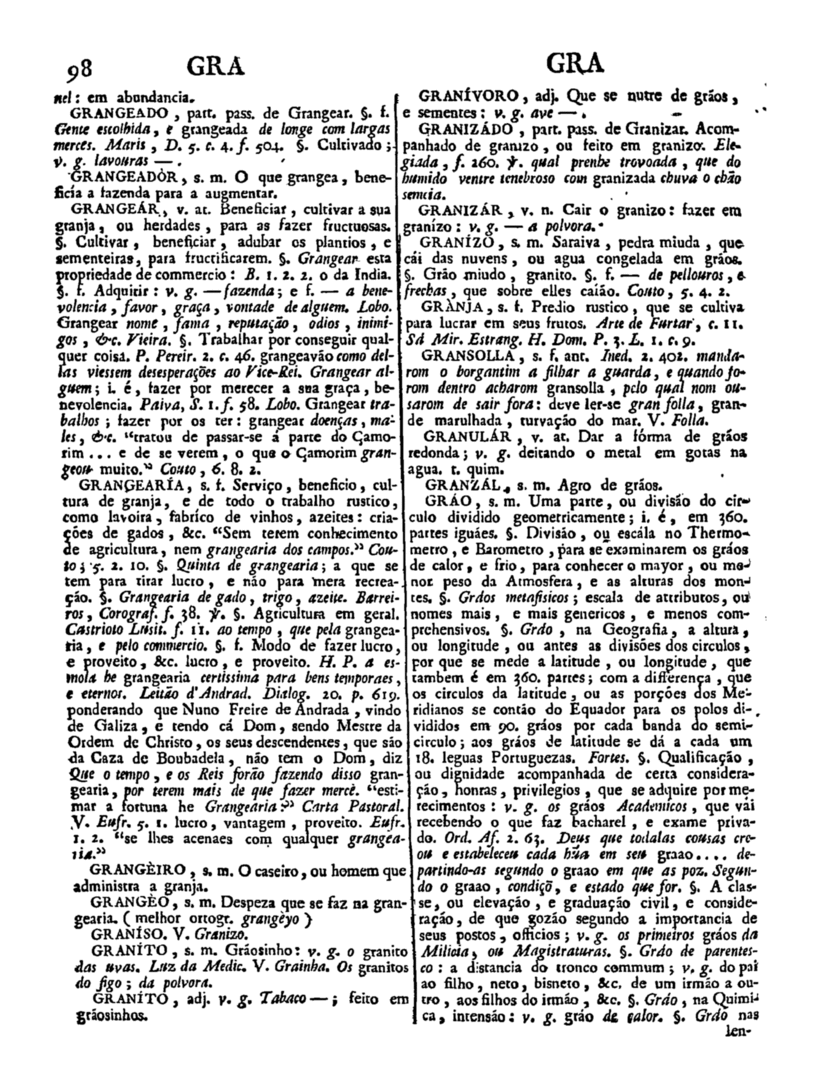 Página 908_Diccionario da lingua portugueza - recompilado dos vocabularios impressos ate agora, e nesta segunda edição novamente emendado e muito acrescentado, por ANTONIO DE MORAES SILVA