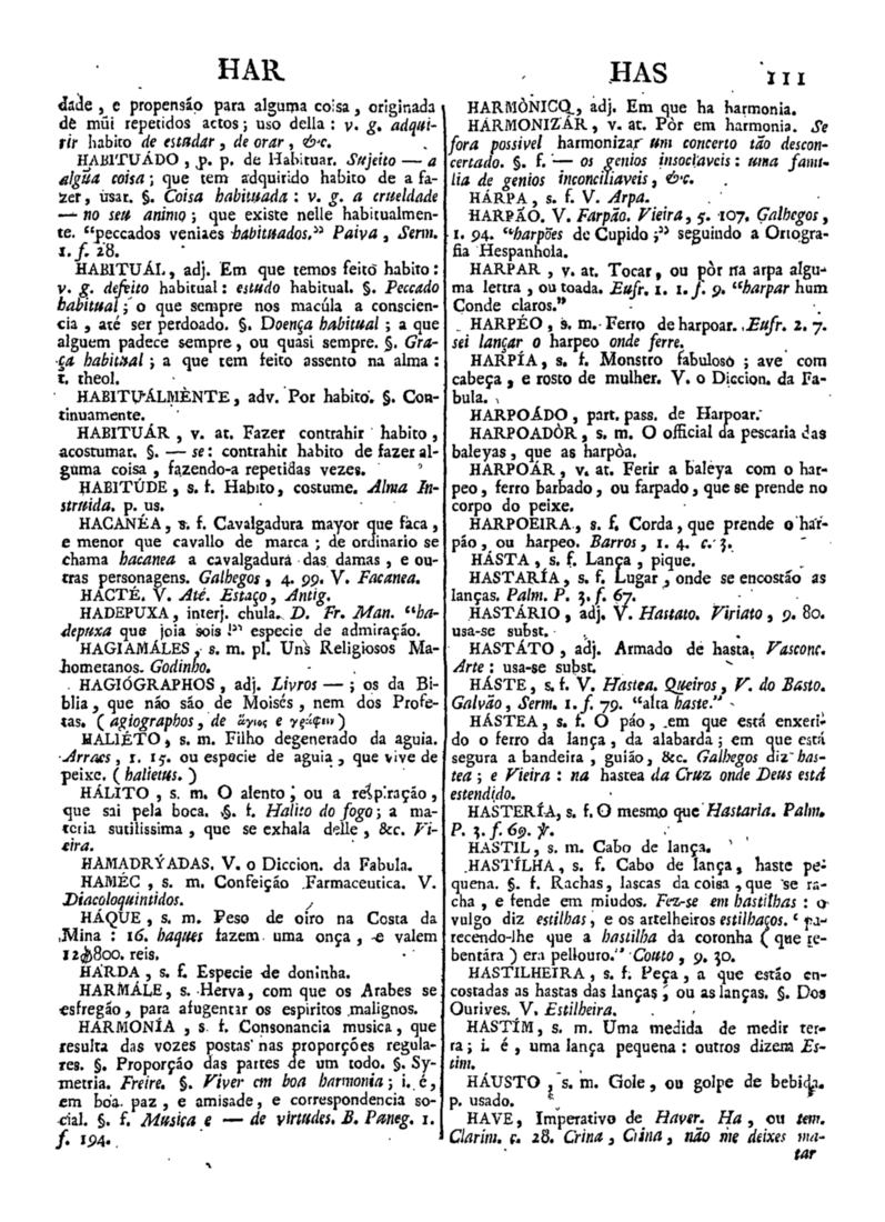 Página 921_Diccionario da lingua portugueza - recompilado dos vocabularios impressos ate agora, e nesta segunda edição novamente emendado e muito acrescentado, por ANTONIO DE MORAES SILVA