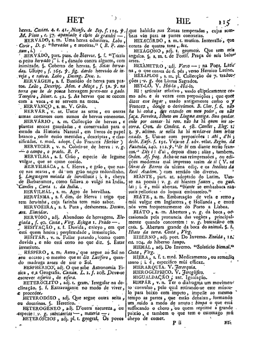 Página 925_Diccionario da lingua portugueza - recompilado dos vocabularios impressos ate agora, e nesta segunda edição novamente emendado e muito acrescentado, por ANTONIO DE MORAES SILVA