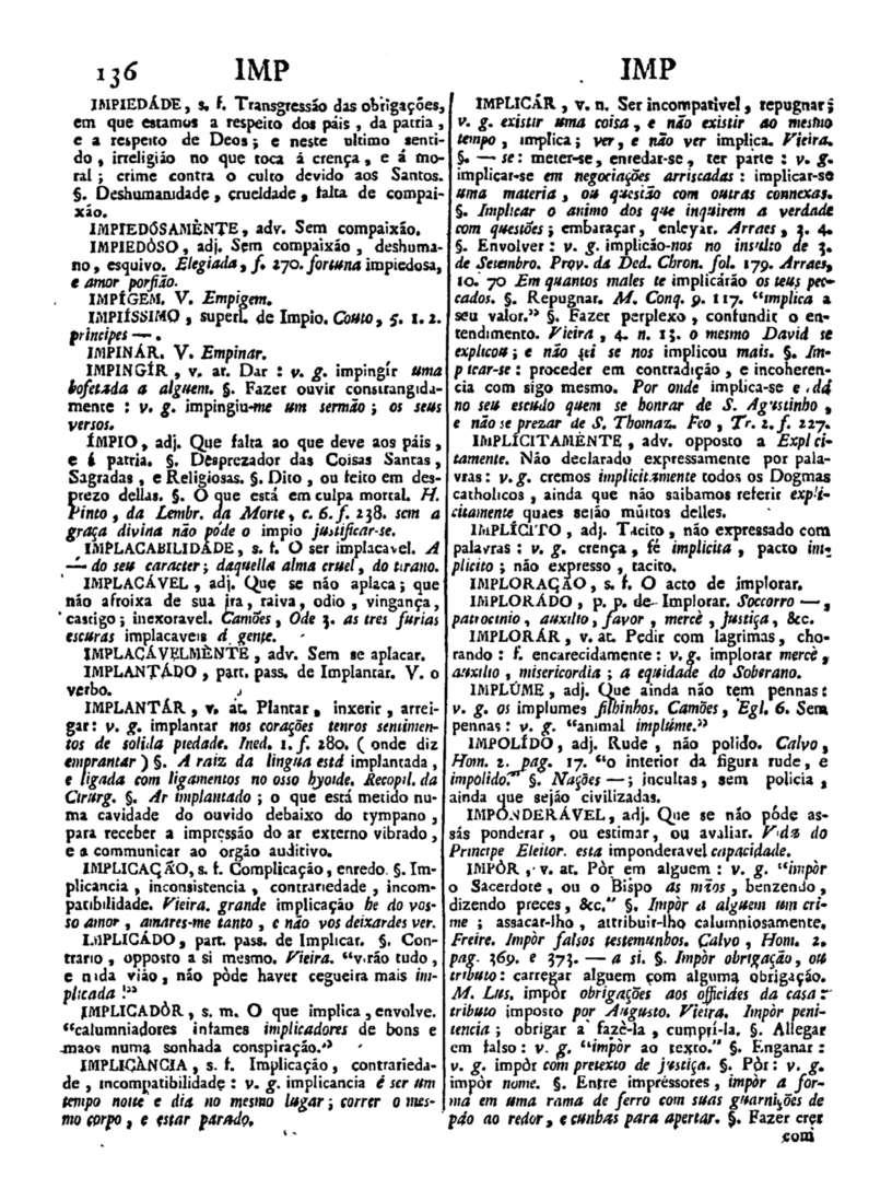 Página 946_Diccionario da lingua portugueza - recompilado dos vocabularios impressos ate agora, e nesta segunda edição novamente emendado e muito acrescentado, por ANTONIO DE MORAES SILVA