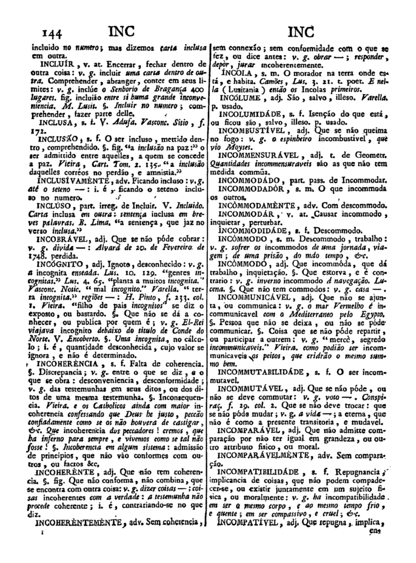 Página 954_Diccionario da lingua portugueza - recompilado dos vocabularios impressos ate agora, e nesta segunda edição novamente emendado e muito acrescentado, por ANTONIO DE MORAES SILVA