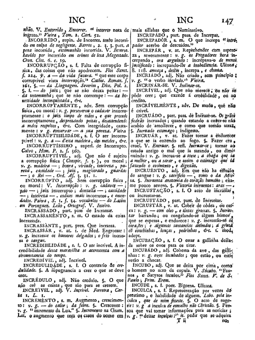 Página 957_Diccionario da lingua portugueza - recompilado dos vocabularios impressos ate agora, e nesta segunda edição novamente emendado e muito acrescentado, por ANTONIO DE MORAES SILVA
