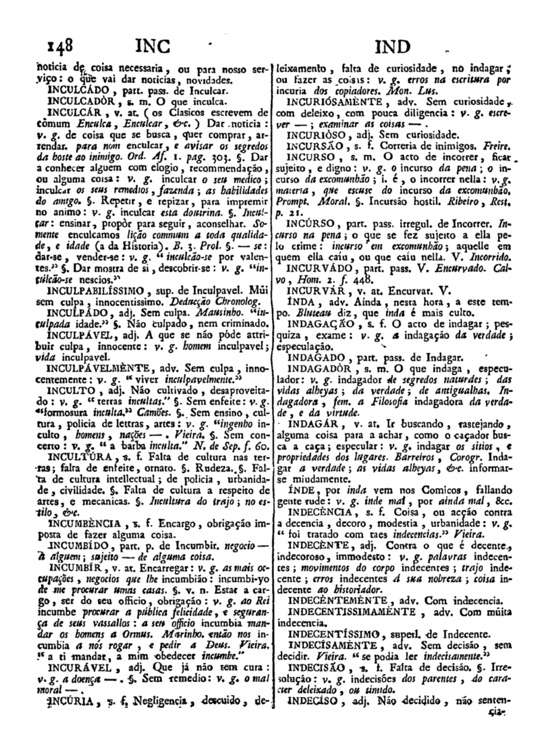 Página 958_Diccionario da lingua portugueza - recompilado dos vocabularios impressos ate agora, e nesta segunda edição novamente emendado e muito acrescentado, por ANTONIO DE MORAES SILVA