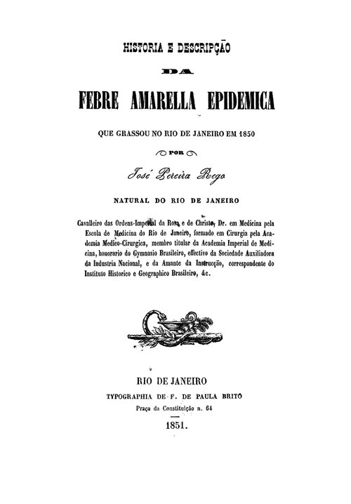 Febre Amerela 1851
