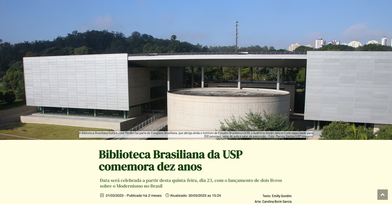 Biblioteca Brasiliana da USP comemora dez anos - Jornal da USP