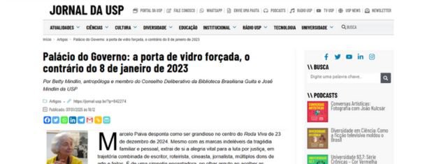 Betty Mindlin publica texto no Jornal da USP